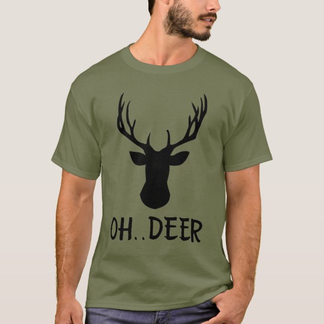 Coola Funny Oh Hjort Hjort Silhouette T Shirt (Framsida)