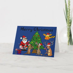 Coola Funny Santa and Friends God jul Card Helgkort