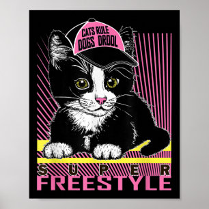 Coola Funny Sarkastic Cats Memotes Tecknad Grap Poster