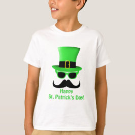 Coola Funny St. Patrick's Day Mustache Top hat Man T Shirt