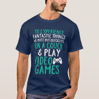 Coola Funny T-shirt för videospel Geek och Gamer