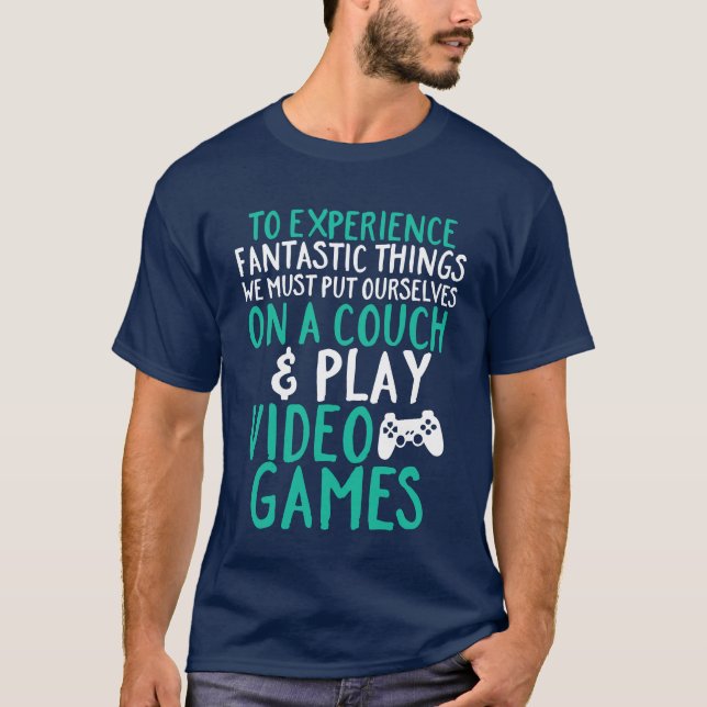 Coola Funny T-shirt för videospel Geek och Gamer (Framsida)