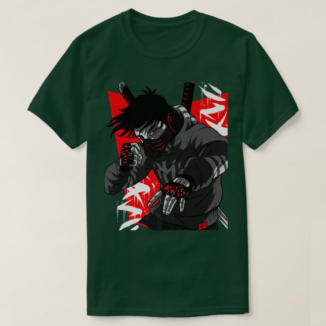 Coola Futuristiska Ninja Steampunk Samurai Mask Kr T Shirt (Design framsida)