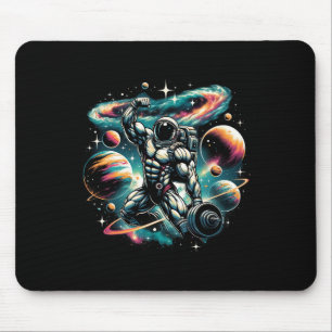 Coola Galaxy Bodybuilding der Astronaut på boskaps Musmatta