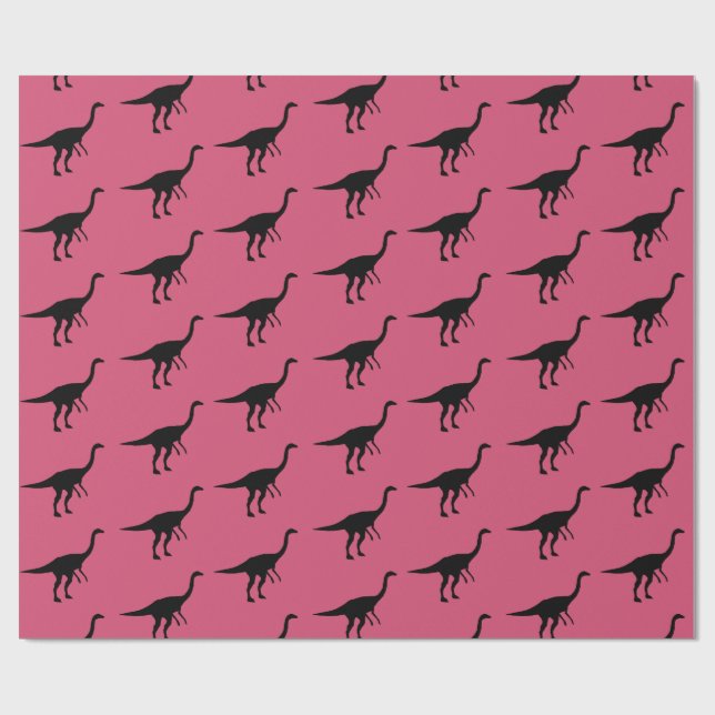 Coola Gallimus Dino Dinosaur Silhouette Presentpapper (Platt)