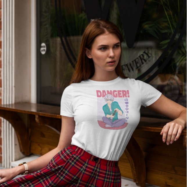 Coola Gamer Anime Boy T Shirt (Skapare uppladdad)