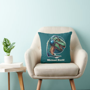 Coola Gamer dinosaur add namn Kudde