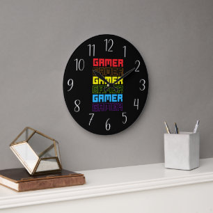 Coola Gamer ord art Stor Klocka