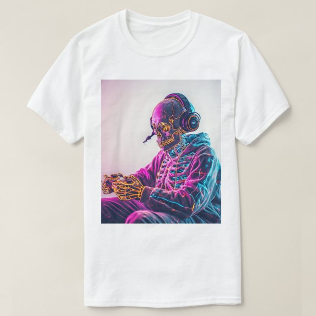 "Coola Gamer Skeleton T-Shirt - Funny Gaming Skull (Design framsida)