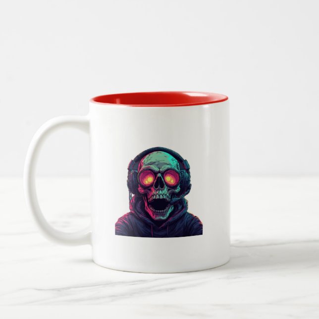 Coola Gamer Skull-kaffe Mugg (Vänster)