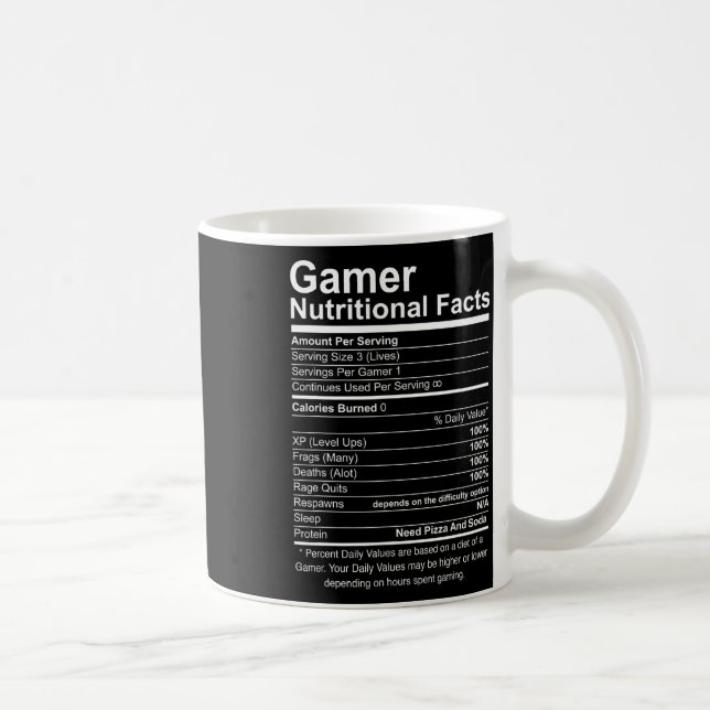 Coola Gamer-videospel för näringsfag är lustigt Kaffemugg (Höger)