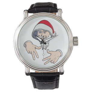 Coola Gangsta Hip hop Hand Rap Jultomten Armbandsur
