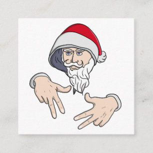 Coola Gangsta Hip hop Hand Rap Jultomten Tilläggskort