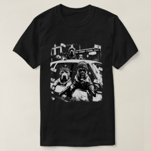 Coola Gangster Hundar Retro Hip Hop T Shirt