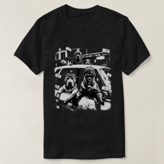 Coola Gangster Hundar Retro Hip Hop T Shirt