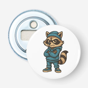 Coola Gangster Raccoon - Urban Streetwear Animal H Flasköppnare