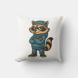 Coola Gangster Raccoon - Urban Streetwear Animal H Kudde