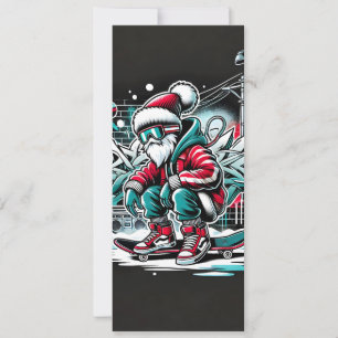 Coola Gangster Santa Graffiti julkort