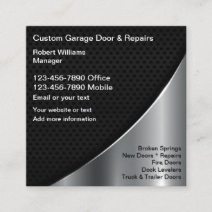 Coola Garage Doors Fyrkantigt Visitkort