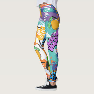 Coola gatukonst l Hippie mönster l Modern Söt Leggings