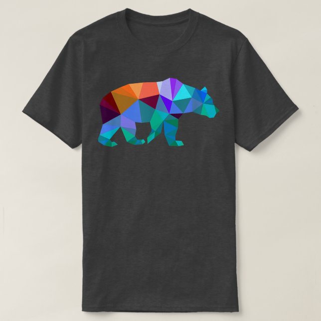 Coola Geometric Bear Wildlife Mountain Animal T Shirt (Design framsida)