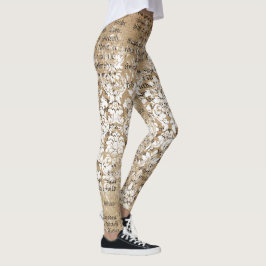 Coola Geometric Ephemera Mönster White Women's Leggings