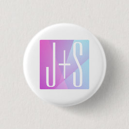 Coola Geometrisk Rosa och Lila | PAR INITIALER Knapp