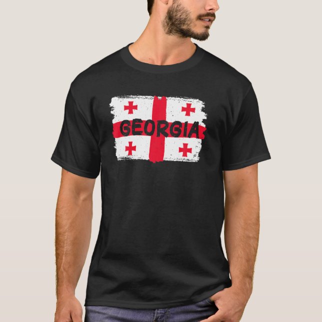 Coola Georgia Flagga T Shirt (Framsida)