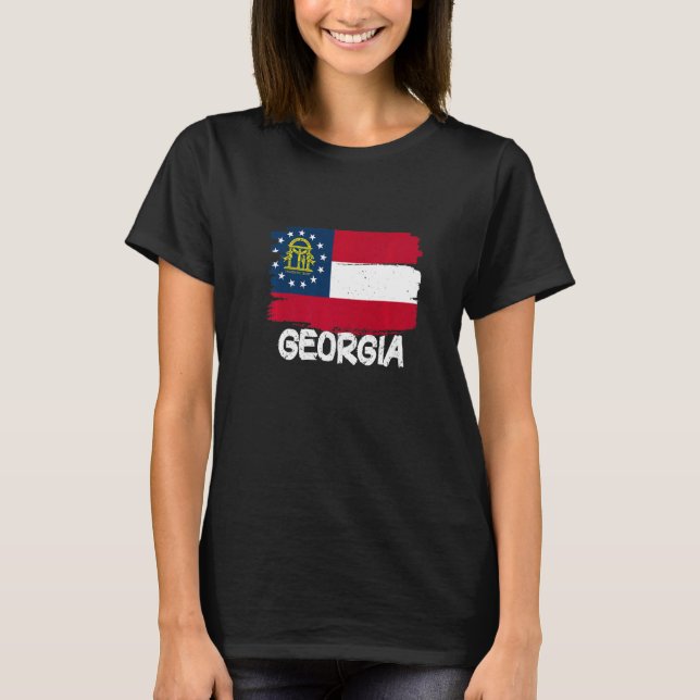 Coola Georgia Flagga T Shirt (Framsida)