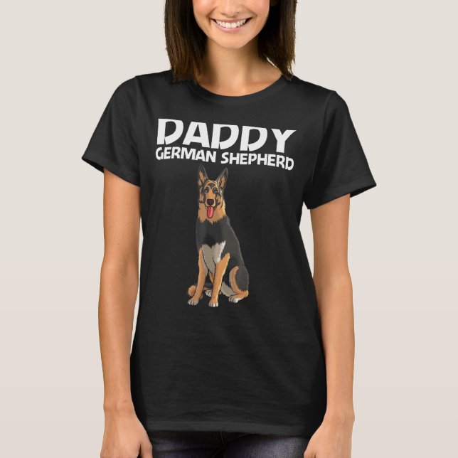 Coola German Shepherd För manar Pappa GSD Hund K9  T Shirt (Framsida)