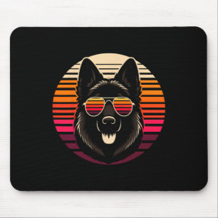 Coola German Shepherd Hund Retro Sunset Art Stil C Musmatta
