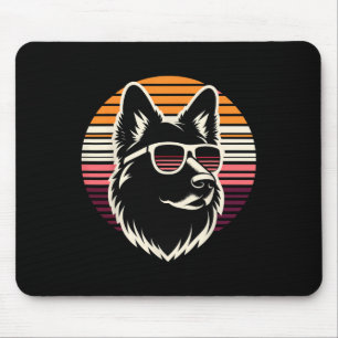 Coola German Shepherd Hund Retro Sunset Art Stil C Musmatta