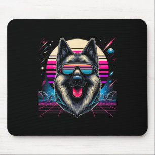 Coola German Shepherd Hund Retrofuturism Art Stil  Musmatta