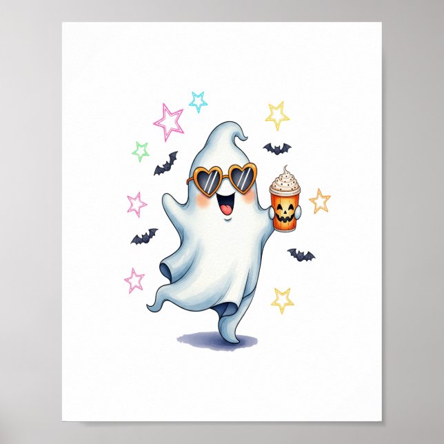 Coola Ghost Halloween Vibes Poster (Framsidan)