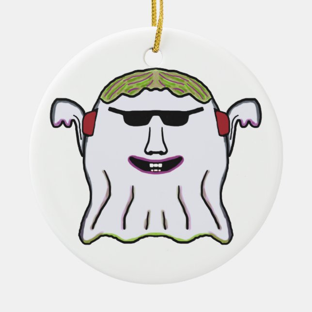 Coola Ghost Julgransprydnad Keramik (Framsidan)