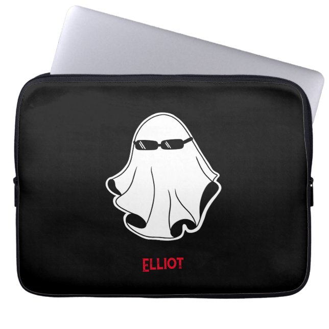 Coola Ghost med svart solglasögon iPad Smart Cover Laptop Fodral (Framsidan)