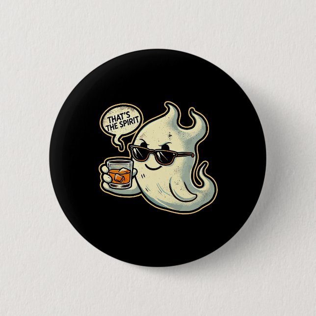 Coola Ghost Whiskey Pun Manar Women Funny Hallowee Knapp (Framsida)