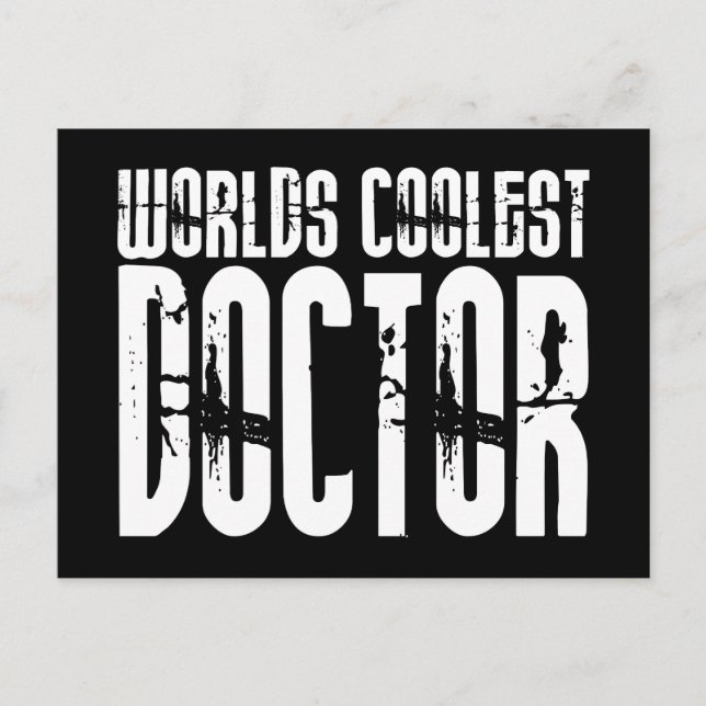 Coola Gifts for Läkare: Worlds Coolest Doktor Vykort (Framsida)