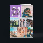 Coola, gigliskt lila, fotosamlingsljus 21 år kort<br><div class="desc">Coola Modern lila-fotosamlingsladd 21 år,  lägg till 8 av dina vänners favoritfoto med ett modernt och coola elegant-skripttypsnitt. Lägg till meddelandet i.</div>