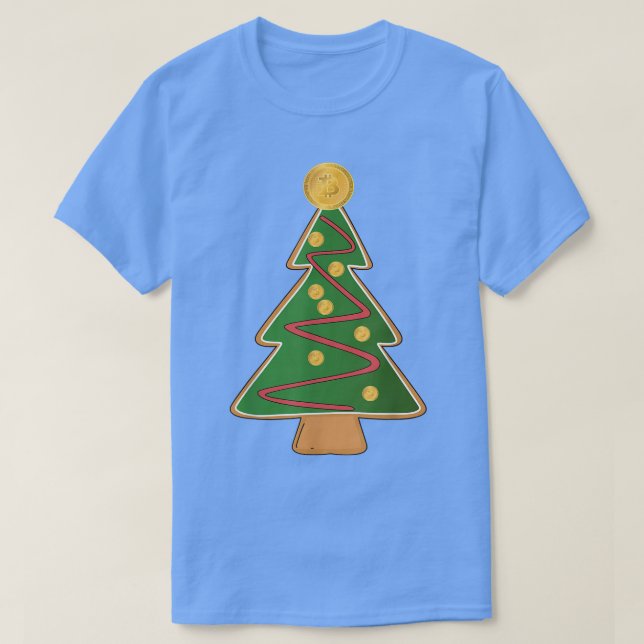 Coola Ginger Bread Bitcoin Julgran Funny App T Shirt (Design framsida)