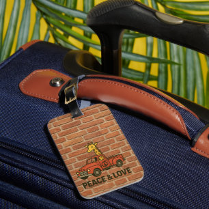 Coola Giraffe Riding a Peace Lastbil Bagagebricka