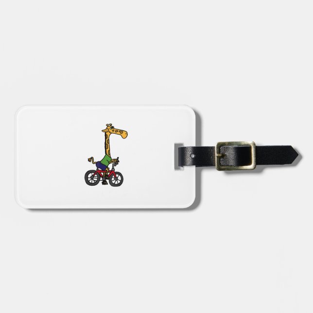 Coola Giraffe Riding Bicycle Bagagebricka (Horisontell Framsida)