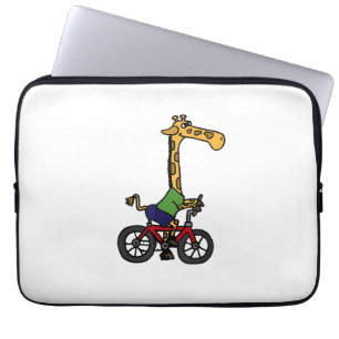 Coola Giraffe Riding Bicycle Laptop Fodral