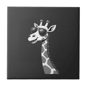 Coola giraffkonst för män kvinnor barn djurälskare kakelplatta