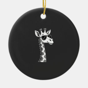 Coola giraffkonst för män kvinnor barn djurfantast julgransprydnad keramik
