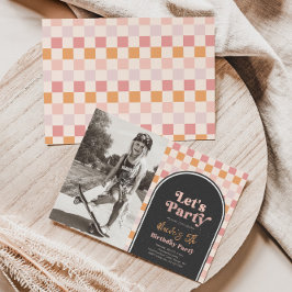 Coola Girl Födelsedagsfest inbjudan | Skater Girl