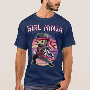 Coola Girl Ninja Spy Temaparty Crew för flickbarn T Shirt