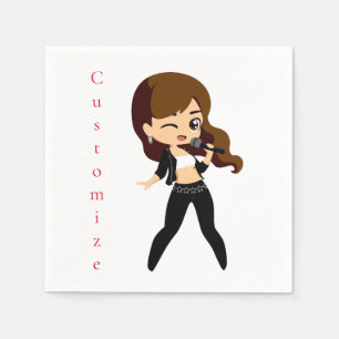 Coola Girl Sjungas Karaoke Thunder_Cove Pappersservett