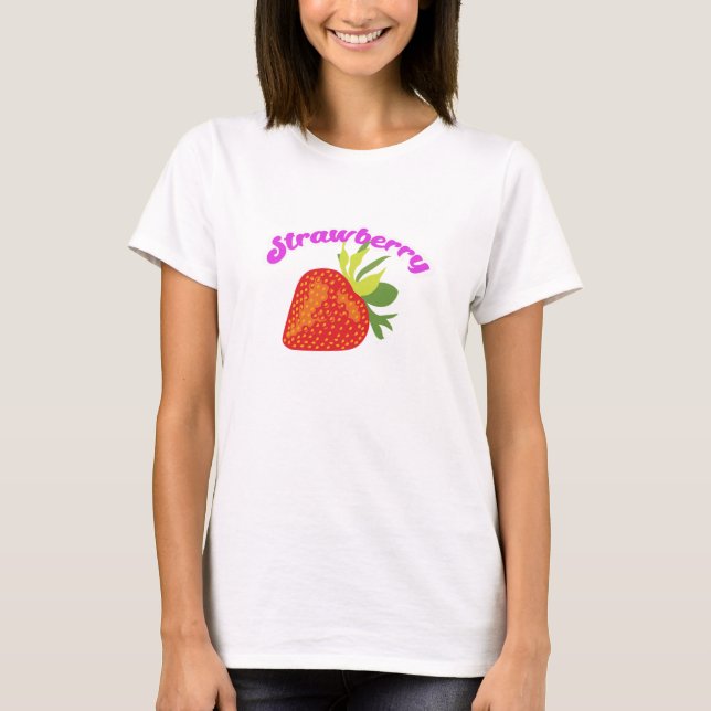 Coola Girlkompis Womens Strawberry T-shirt Design (Framsida)