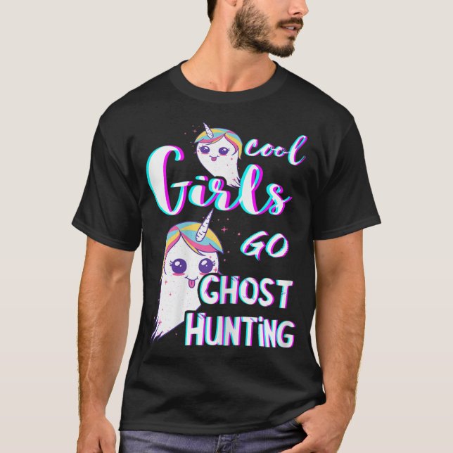 Coola Girls Go Ghost Hunting Paranormal Ghost Hunt T Shirt (Framsida)